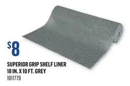 Canac Superior Grip Shelf Liner 18in.x10ft. Grey offer