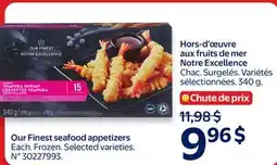 Walmart Our Finest seafood appetizers offer