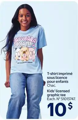 Walmart Kids' licensed graphic tee offer
