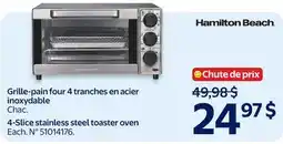 Walmart 4-Slice stainless steel toaster oven offer