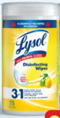 Walmart Lysol wipes 75s - 84s offer