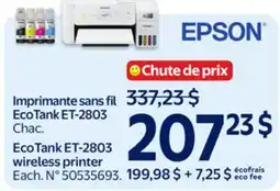 Walmart Eco Tank ET-2803 wireless printer offer