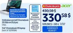 Walmart ACER 15.6 Chromebook 315 laptop offer