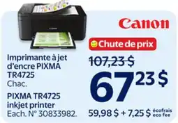 Walmart PIXMA TR4725 inkjet printer offer
