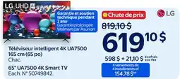 Walmart LG 65° UA7500 4K Smart TV offer