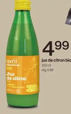 Avril jus de citron bio offer