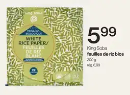 Avril King Soba feuilles de riz bios offer