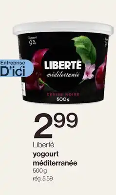 Avril Liberté yogourt méditerranée offer