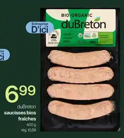 Avril duBreton saucisses bios fraîches offer