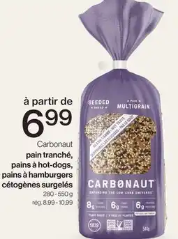 Avril Carbonaut pain tranché, pains à hot-dogs, pains à hamburgers cétogènes surgelés offer