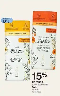 Avril Les déodorants Tanit offer