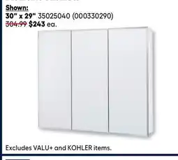 RONA Medicine cabinets 30 x 29 offer
