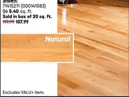 RONA Hardwood flooring Natural offer