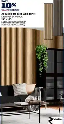 RONA Richelieu 24 x 95. Acoustic grooved wall panel offer