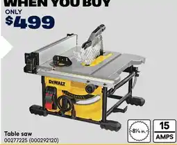 RONA DEWALT Table saw offer