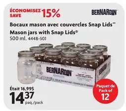 Home Hardware Mason jars with Snap Lids 500 ml offer