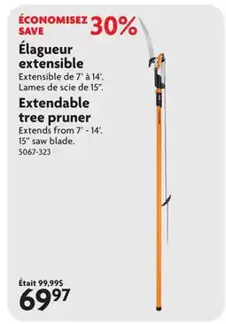 Home Hardware Extendable tree pruner offer