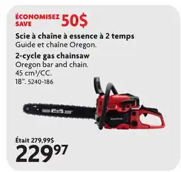 Home Hardware 2-cycle gas chainsaw Oregon bar and chain. 45 cm³/CC. 18 offer