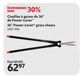 Home Hardware MD 36 Power-Lever grass shears offer