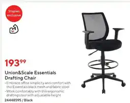 Staples Union&Scale Essentials Drafting Chair offer