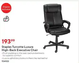 Staples Staples Turcotte Luxura High-Back Executive Chair offer