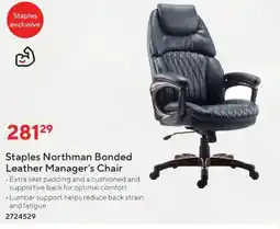 Staples Staples Northman Bonded Leather Manager's Chair offer