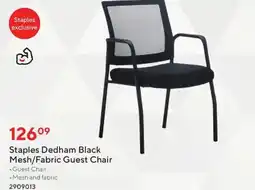 Staples Staples Dedham Black Mesh/Fabric Guest Chair offer