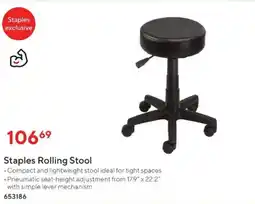 Staples Staples Rolling Stool offer
