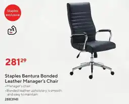 Staples Staples Bentura Bonded Leather Manager's Chair offer