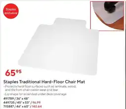 Staples Staples Traditional Hard-Floor Chair Mat offer
