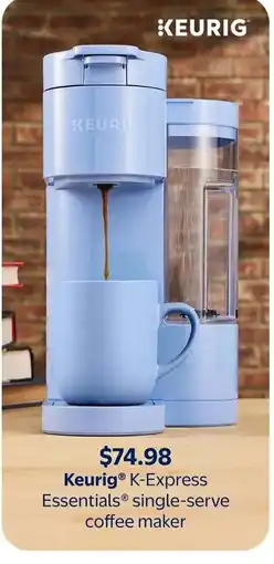 Walmart Keurig K-Expres Essentials single-serve coffee maker offer