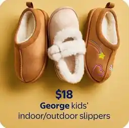 Walmart George kids' indoor/outdoor slippers offer