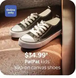 Walmart PatPat kids' slip-on canvas shoes offer