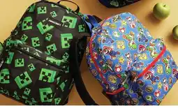 Walmart Minecraft or Mario licensed backpack offer