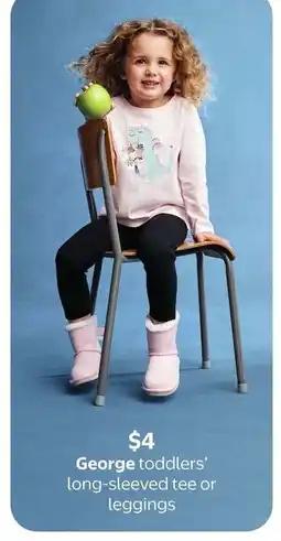 Walmart George toddlers' long-sleeved tee or leggings offer