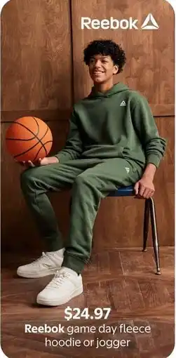 Walmart Reebok game day fleece hoodie or jogger offer