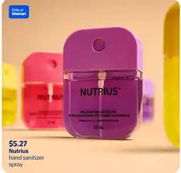 Walmart Nutrius hand sanitizer spray offer