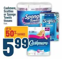 Marché Adonis Cashmere, Scotties or Sponge Towels tissues offer