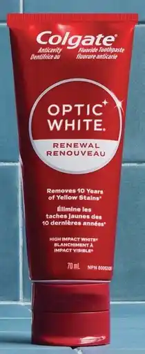Walmart Colgate Optic White Renewal toothpaste offer
