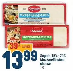 Marché Adonis Saputo 15%-20% Mozzarellissima Cheese offer