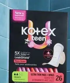 Walmart Kotex Teen pads offer