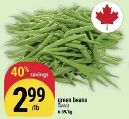 Marché Adonis Green beans offer