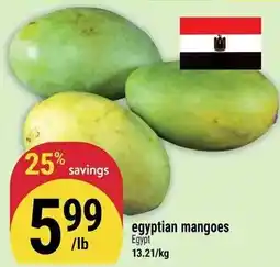 Marché Adonis Egyptian mangoes offer
