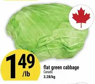 Flat green cabbage