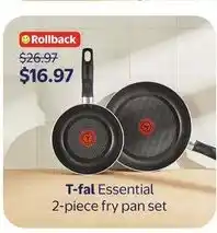 Walmart T-fal Essentia fry pan set offer
