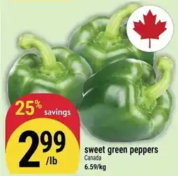 Marché Adonis Sweet green peppers offer