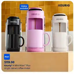 Walmart Keurig K-Mini Mate Plus single-serve coffee maker offer