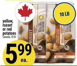 Marché Adonis Yellow, russet or red potatoes offer