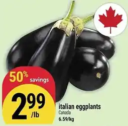Marché Adonis Italian eggplants offer