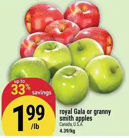 Marché Adonis Royal gala or granny smith apples offer